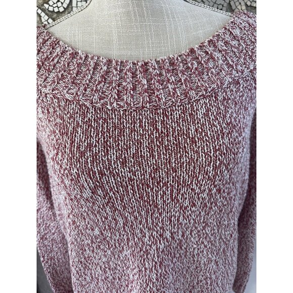 Easy Spirit Womens Marled Red & White Knit Sweater Size 3 or xl Acrylic Blend - Picture 2 of 5